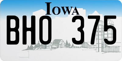 IA license plate BHO375