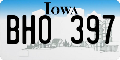 IA license plate BHO397