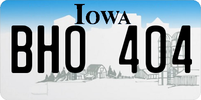IA license plate BHO404