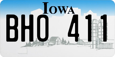IA license plate BHO411