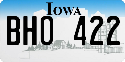 IA license plate BHO422