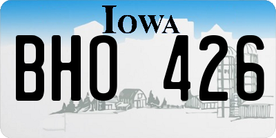 IA license plate BHO426
