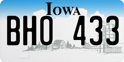 IA license plate BHO433