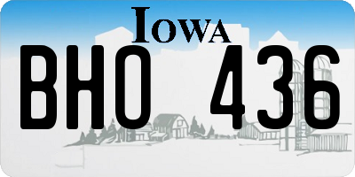 IA license plate BHO436