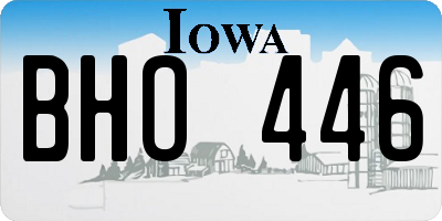 IA license plate BHO446