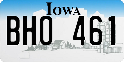 IA license plate BHO461