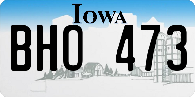 IA license plate BHO473