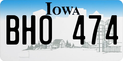 IA license plate BHO474