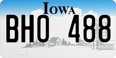 IA license plate BHO488