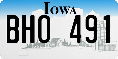 IA license plate BHO491