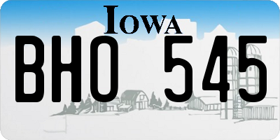 IA license plate BHO545