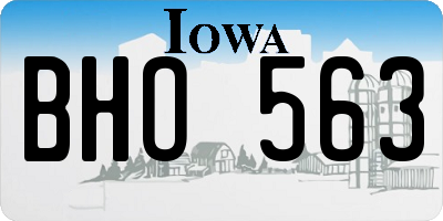 IA license plate BHO563