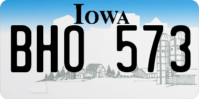 IA license plate BHO573