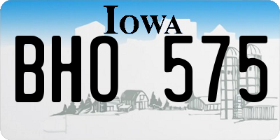 IA license plate BHO575