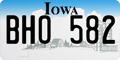 IA license plate BHO582