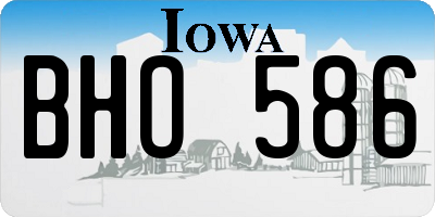 IA license plate BHO586