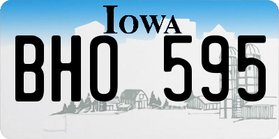 IA license plate BHO595