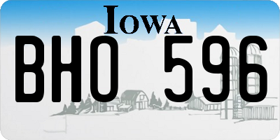 IA license plate BHO596