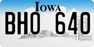 IA license plate BHO640