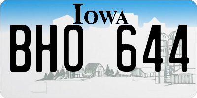 IA license plate BHO644