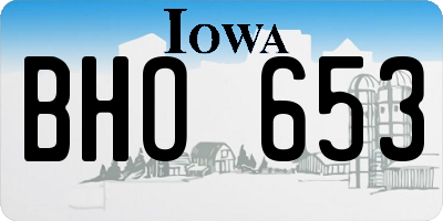 IA license plate BHO653