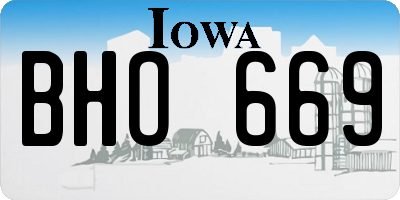 IA license plate BHO669