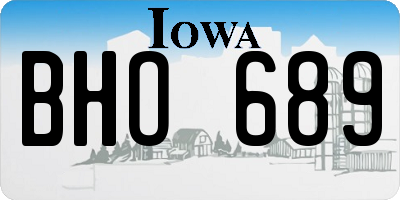 IA license plate BHO689