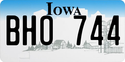 IA license plate BHO744