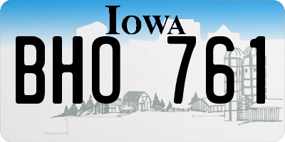 IA license plate BHO761