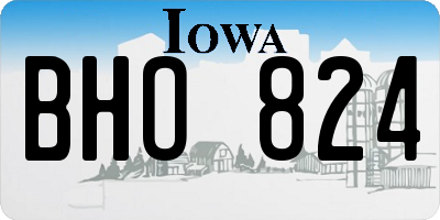 IA license plate BHO824