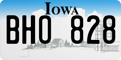 IA license plate BHO828