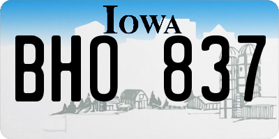 IA license plate BHO837