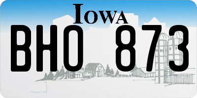 IA license plate BHO873