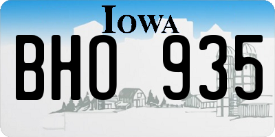 IA license plate BHO935