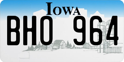 IA license plate BHO964