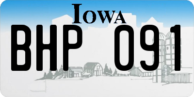 IA license plate BHP091