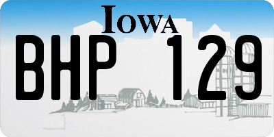 IA license plate BHP129