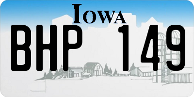 IA license plate BHP149