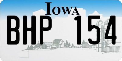 IA license plate BHP154