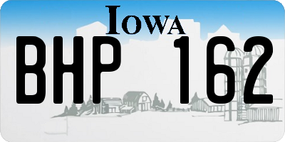 IA license plate BHP162