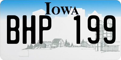 IA license plate BHP199