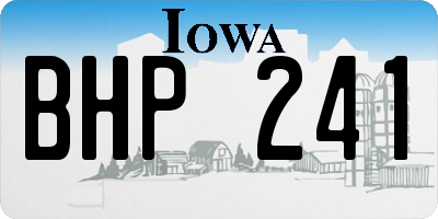 IA license plate BHP241