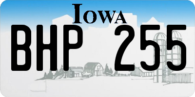 IA license plate BHP255