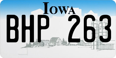 IA license plate BHP263