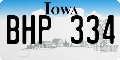 IA license plate BHP334