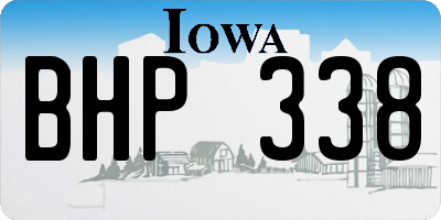 IA license plate BHP338