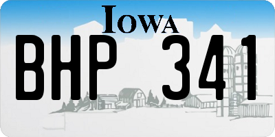 IA license plate BHP341