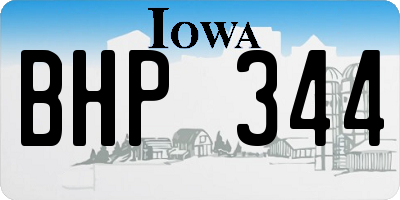 IA license plate BHP344