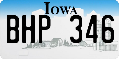 IA license plate BHP346