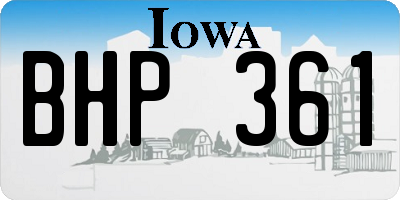 IA license plate BHP361